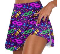 Pleated Skirt Casual Printed Double Thick Elastic Skirt Ideal for Festivals and Sports Activities (Size 15)