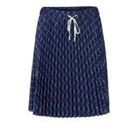 Pleated Skirt with Print and Pleats- female- Marc Cain- Short Skirts- Blue- M- Skirts M