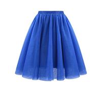 Pleated Skirts for Women - Midi, A Line, Tutu, Elasticated Waist, Mesh, Layered, Swing, Petticoat, Vintage, Prom, Party, Ballet, Tulle Skirt