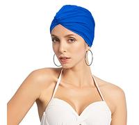 Pleated Swim Cap Ladies Swimming Hat Women Long Hair Swim Cap Bathing Cap Ears Protection Cap Swim Hat Super Elastic Turban Swimming Cap Surfing Cap Shower Cap for Long Hair Short Hair