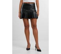 Urban Classics - Ladies Synthetic Leather Pleated Black - Skirt - black - L - 100% Polyester,Fake Leather L
