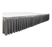 Pleated Table Skirt Wedding Backdrop For Wedding, Birthday, Banquet,Event Party(Grey,H80cm x L300cm)