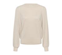 Pleated top for women KAFFE Regina Beige 2XL