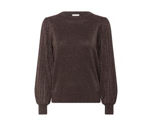 Pleated top for women KAFFE Regina Noir 2XL