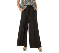 Pleated Wide Leg Trousers Roman Black 20