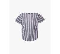 Pleats Please Issey Miyake Womens Pleats Please Issey Miyake Zigzag Short-Sleeves Knitted Top Gray 5