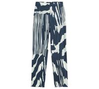 Pleats Please Issey Miyake Women's Refraction Print Pleated Trousers Grayish Navy