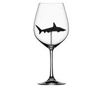 Pleayietoopiatiey 300ml Transparent Shark Wine Glasses for Christmas Birthday Grey