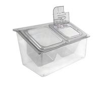 Pleayietoopiatiey Chilled Condiment Server Taco with Lid Bar Garnish Holder Wedding Receptions 2 Slot