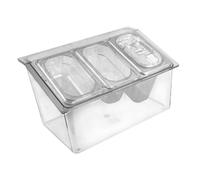 Pleayietoopiatiey Chilled Condiment Server Taco with Lid Bar Garnish Holder Wedding Receptions 3 Different Slot 3 Slot 1/9