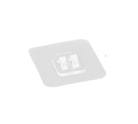 Pleayietoopiatiey Hooks Self-adhesive Hangers Plastic Wall-mounted Traceless Shelf Hooks, Transparent, Single Hook, 4pcs/set, sticker 4pcs