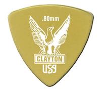 Plectrum Ultem Gold, Rounded Triangle 0,80 mm, transparent gold, 12 pcs.