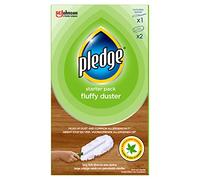 Pledge Dust It Fluffy Duster Starter Handle 2 Refills, White, 3 count
