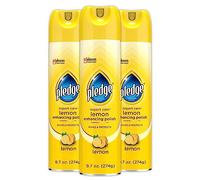 Pledge Multi-Surface Furniture Polish Spray, Works on Wood, Granite, and Leather, Shines and Protects, Lemon, 9.7 oz - Pack of 3