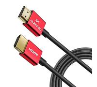 Plehood 8K HDMI 2.1 Cable 0.5m (1.6ft), Slim Ultra Thin 48Gbps, 8K@60Hz 4K@120Hz, Dynamic HDR, eARC, Dolby Vision, Compatible With GH5S, NS, 8KUHD TV, PS5