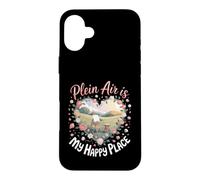 Plein Air Is My Happy Place Painting Painter Artist Case for iPhone 16 Plus