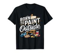 Plein Air Painter Outdoor Born Identity Badge Paint Outside T-Shirt