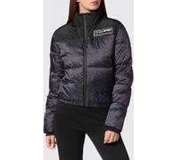 Plein Sport Animal Print Nylon Short Puffer Jacket with High Collar - Size: L - female
