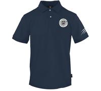 Plein Sport Circle Emblem Logo Navy Blue Polo Shirt