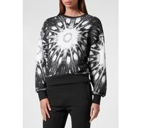 Plein Sport Cotton Crewneck Sweatshirt with Abstract Logo Print - Size: S - female