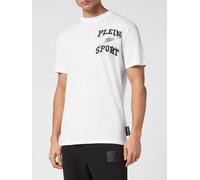 Plein Sport Cotton Jersey T-shirt with Crew Neck and Back Logo - Size: XL - male