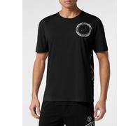 Plein Sport Cotton T-Shirt with Graphic Print and Hexagon Logo - Size: 4XL - male