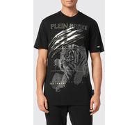Plein Sport Cotton T-Shirt with Rhinestones - Size: 3XL - male