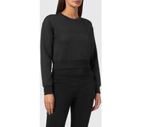 Plein Sport Cropped Crew-Neck Sweatshirt in Jersey with Elasticated Cuffs - Size: XL - female