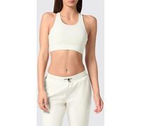 Plein Sport Cropped Slim Fit Sports Top in Jersey with Criss-Cross Straps - Size: M - female