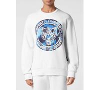 Plein Sport Dropped Shoulder Printed Logo Cotton Jumper - Size: XL - male