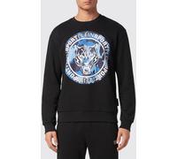 Plein Sport Dropped Shoulder Printed Logo Cotton Jumper - Size: XS - male