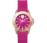 Plein Sport Glam Women's Analogue Quartz Watch, Rose Gold/Pink/Silicone - Pskba0523