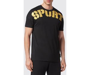 Plein Sport Jersey T-shirt with Dropped Shoulders and Back Logo Print - Size: XS - male