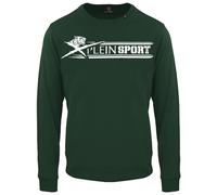 Plein Sport Large Underlined Brand Logo Green Sweatshirt