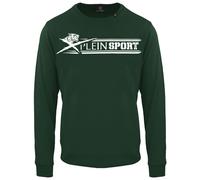 Plein Sport Large Underlined Brand Logo Green Sweatshirt - M
