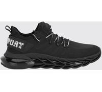 Plein Sport Low-Top Sneakers in Mesh with Applied Logo and a Rear Pull Tab - Size: 38 - male