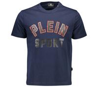 Men's Plein Sport Block Logo Navy Blue T-Shirt - Size: 38/Regular