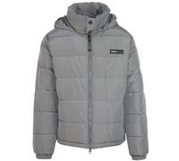 Plein Sport Mens Bold Back Logo Padded Steel Grey Jacket - Size Medium