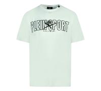 Plein Sport Mens Bold Branded Logo White T-Shirt Cotton - Size Large