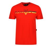 Plein Sport Mens Bold Split Logo Red T-Shirt Cotton - Size X-Large