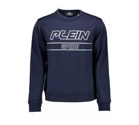 Plein Sport Mens Crew Neck Sweatshirt Style - Dark Blue Cotton - Size Medium