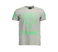 Plein Sport Mens Graphic Print Tshirt - Grey Cotton - Size X-Large
