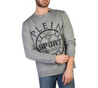 Plein Sport Mens Gray Cotton Sweater - Grey - Size Medium