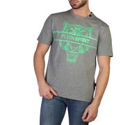 Plein Sport Mens Gray Cotton T-Shirt - Grey - Size Small