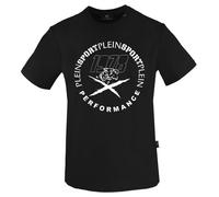 Plein Sport Mens Large Performance Logo Black T-Shirt Cotton - Size 2XL