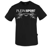 Plein Sport Mens Large Tiger Scratch Logo Black T-Shirt Cotton - Size X-Large