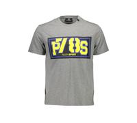 Plein Sport Mens P78s Graphic Tee - Grey Cotton - Size 2XL