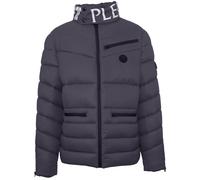 Plein Sport Mens Padded Bold Logo Grey Jacket - Size Medium
