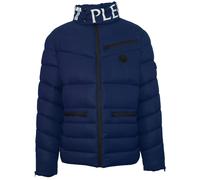 Plein Sport Mens Padded Bold Logo Navy Blue Jacket - Size 2XL