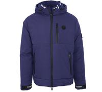 Plein Sport Mens Padded Large Branded Logo Navy Blue Jacket - Size X-Large